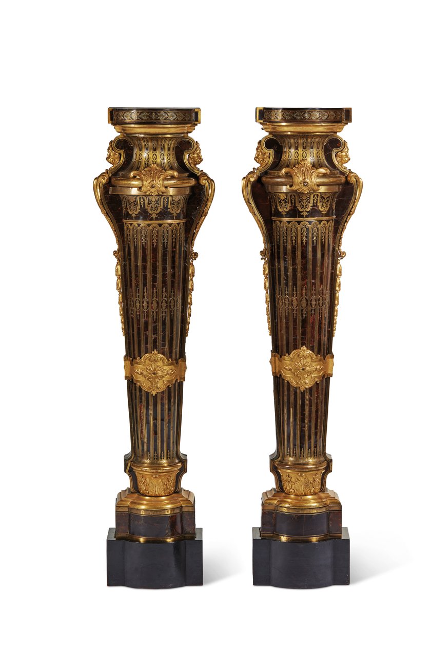 Par Louis XIV plintar, 1700-15 av Andre Charles Boulle