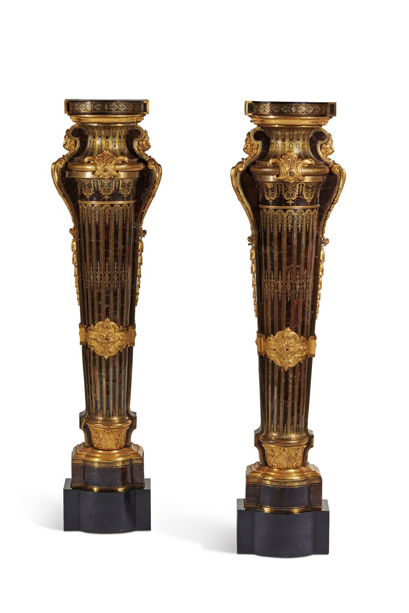 Par Louis XIV plintar, 1700-15 av Andre Charles Boulle