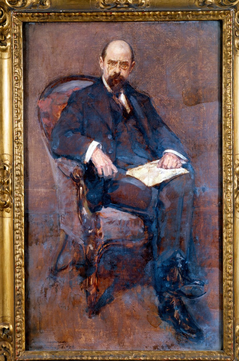 Porträtt av Emile Vandervelde (1866-1938) belgisk politiker, socialistisk ställföreträdare Skiss av Andre Cluysenaar (1872-1939) 1915 sön. 0,88x0,53 m Paris Museum of Orsay av Andre Cluysenaar