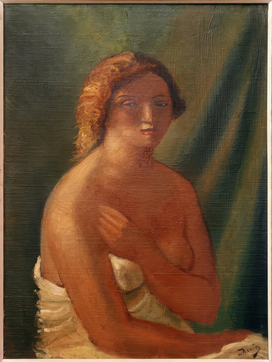 Buste de femme dénudée (Bröstporträtt av en naken kvinna) av Andre Derain