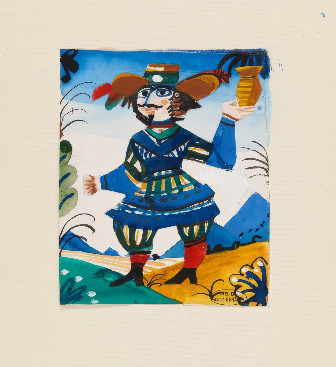 Karaktär med kanna av Andre Derain