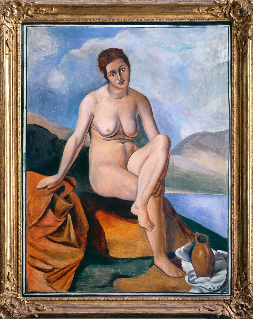 Kvinnlig naken med en kanna, ca 1925 (olja på duk) (se även 287560) av Andre Derain