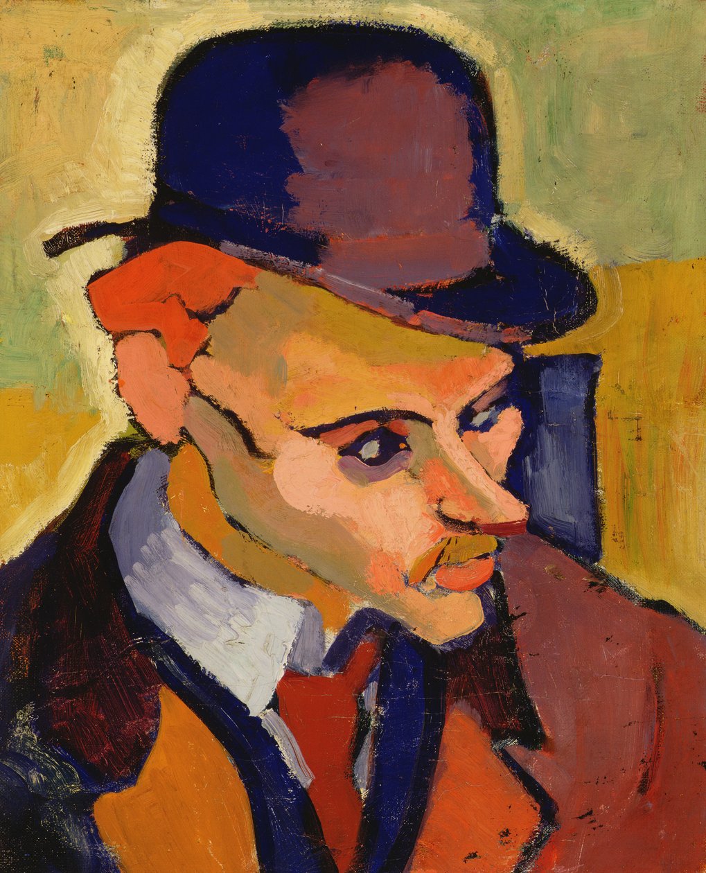 Huvud av en man (porträtt av M. Gilbert) 1907 (olja på duk) av Andre Derain