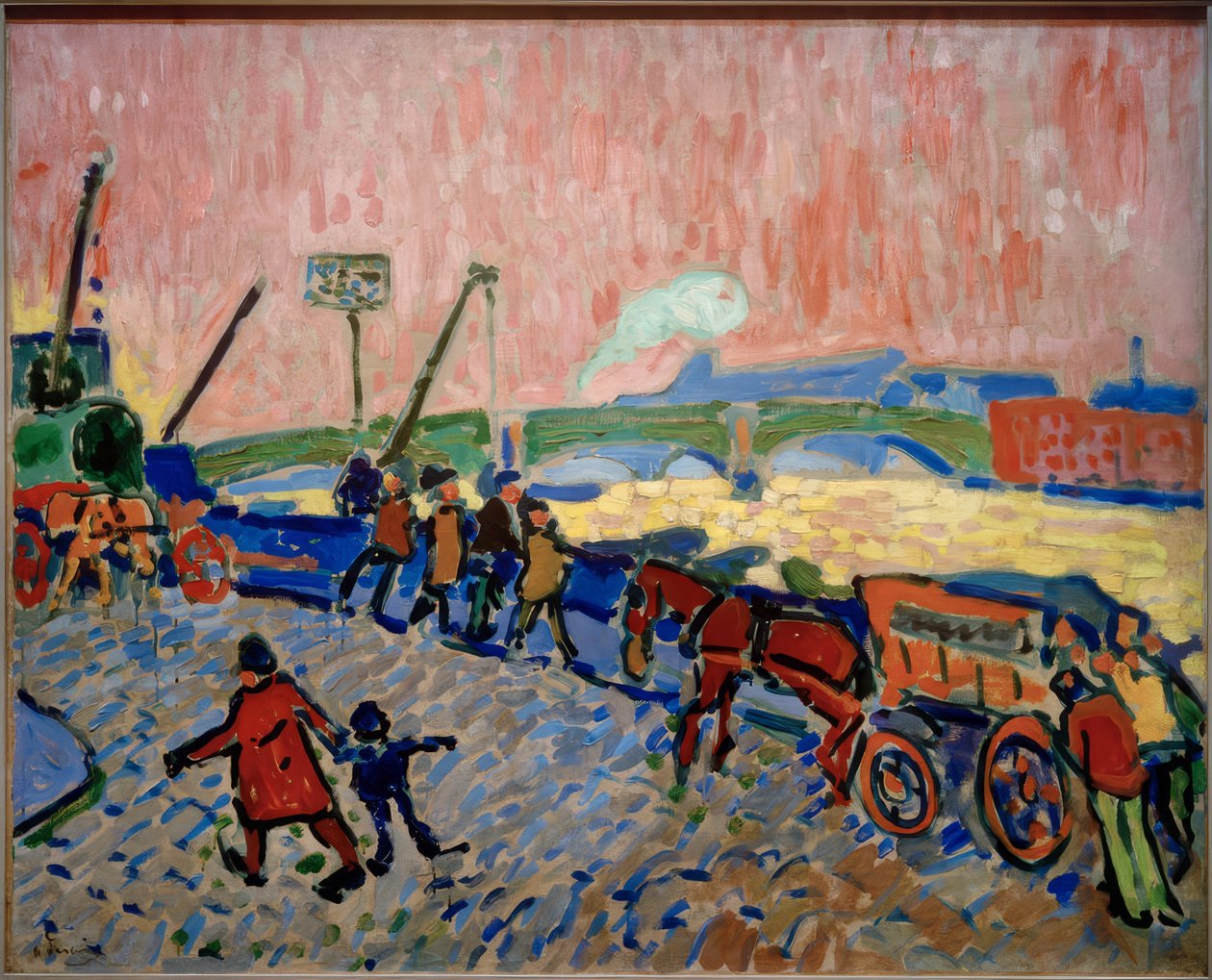 Themsens stränder (Les Quais de la Tamise) av Andre Derain