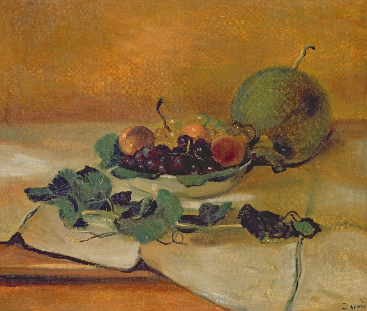 Melon och frukter, ca 1927 (olja på duk) av Andre Derain