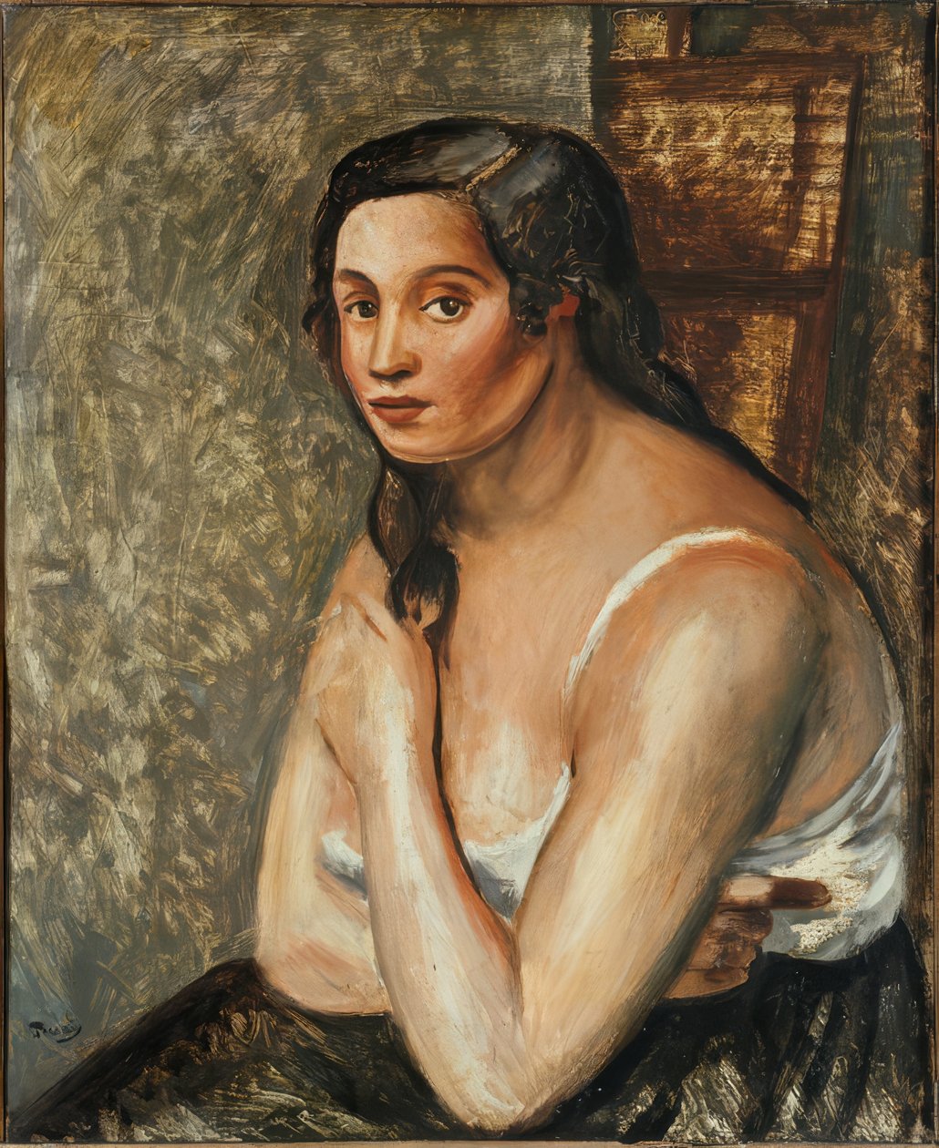 Sittande kvinna i skjorta. av Andre Derain