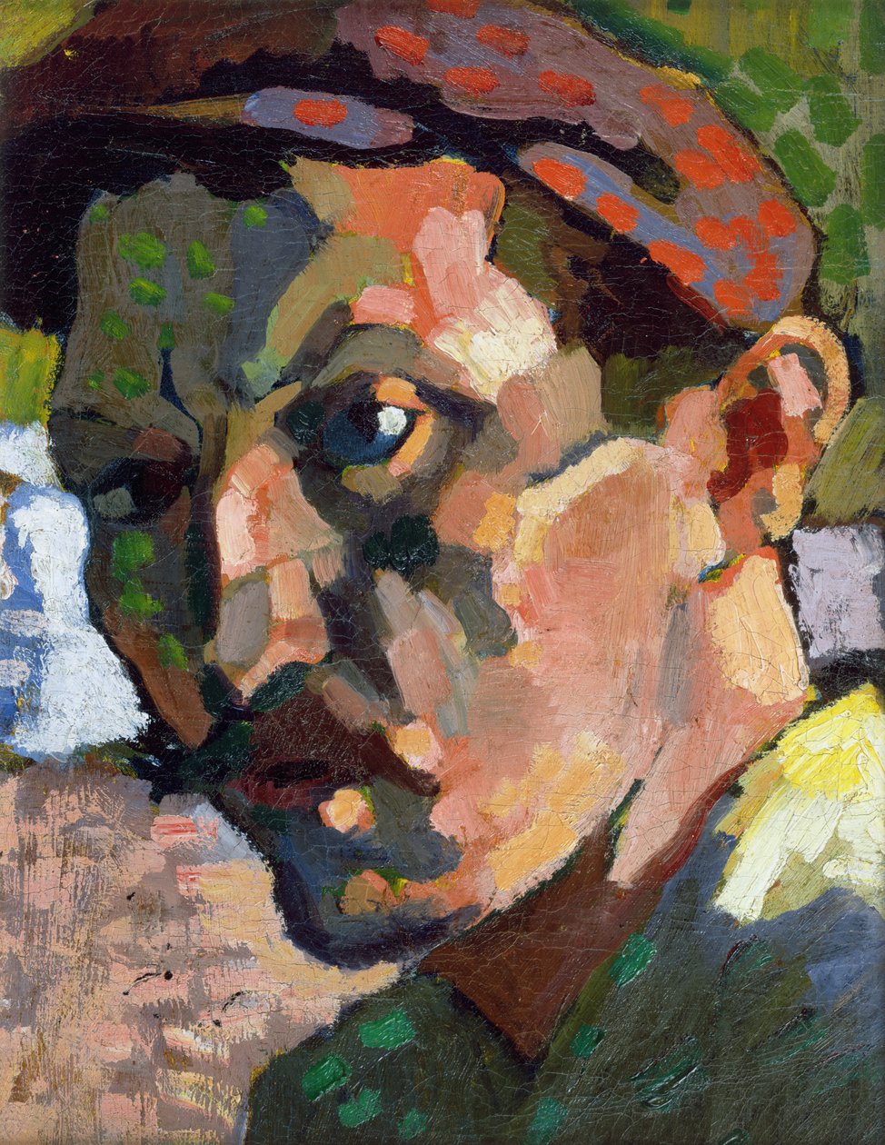 Självporträtt med keps, ca 1905 (olja på duk) av Andre Derain