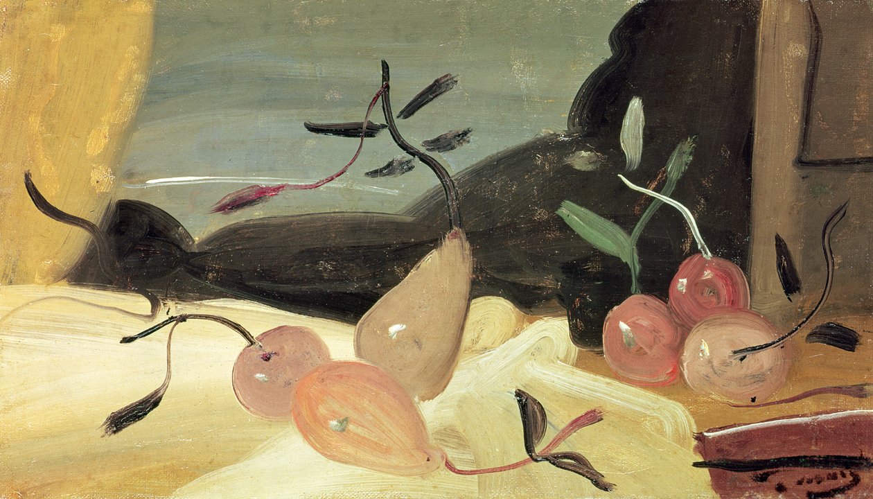 Stilleben med päron (olja på duk) av Andre Derain