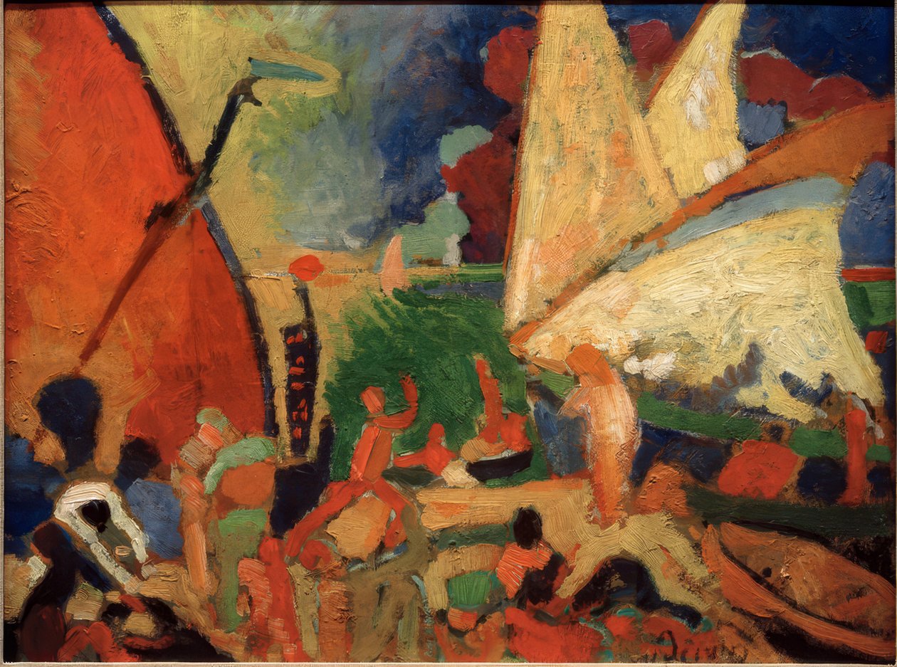 Segelbåtar i Collioure av Andre Derain