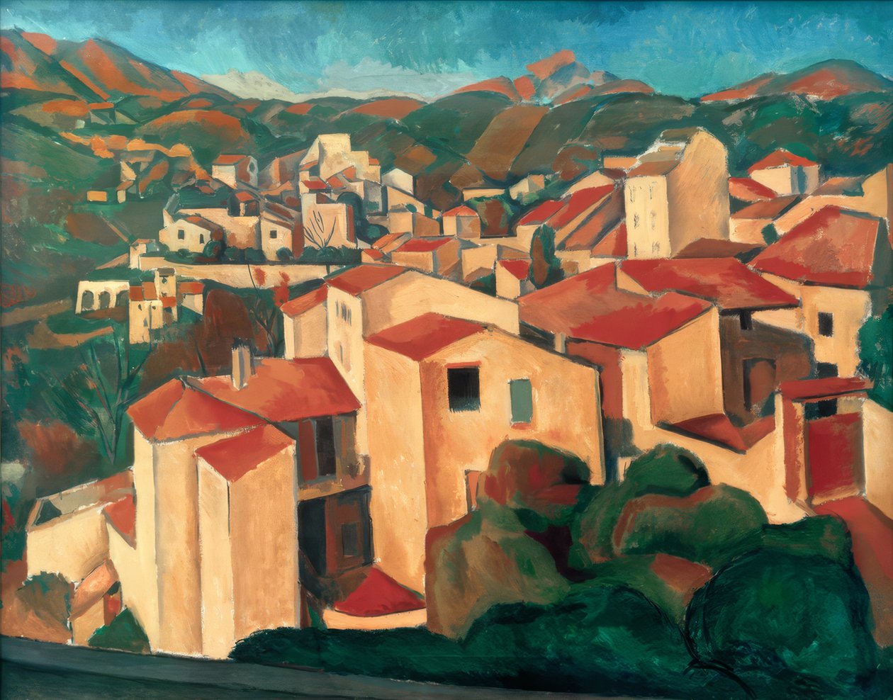 Vue de Cagnes (utsikt över Cagnes) av Andre Derain