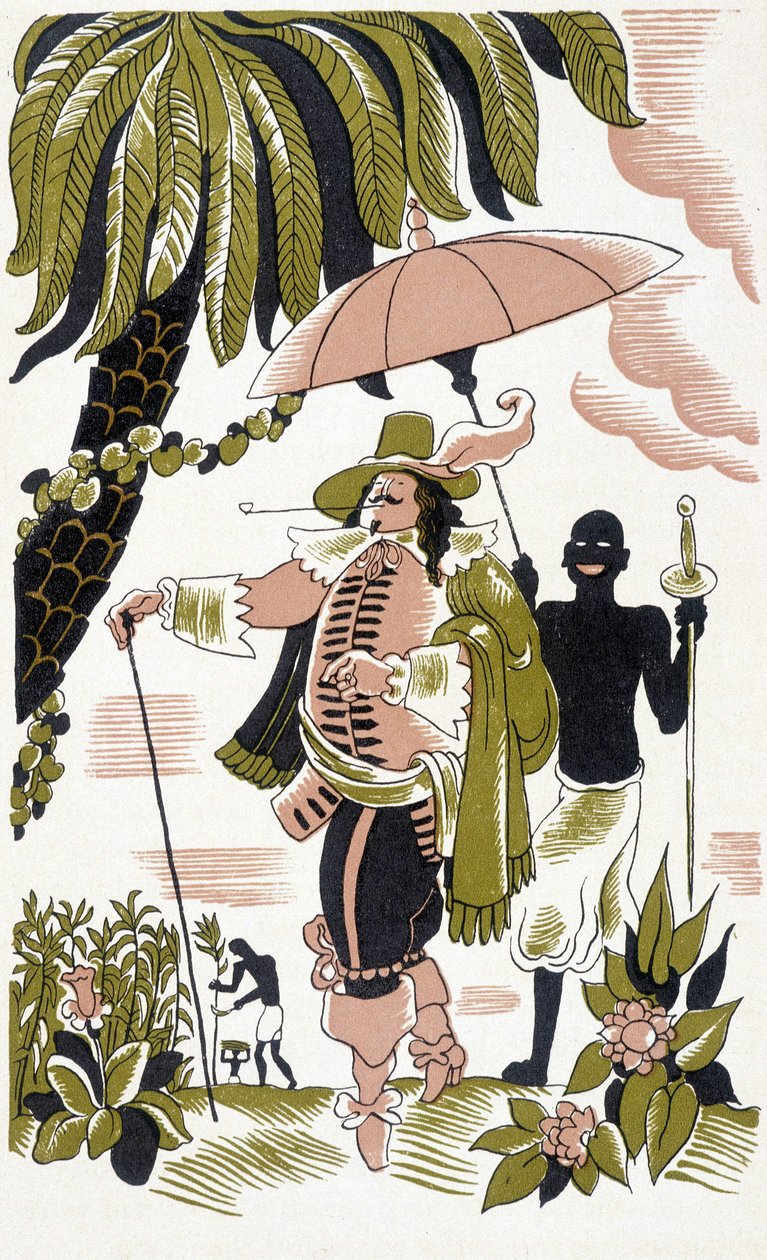 Pirat som illustrerar "Fem sagor" av den franske författaren Pierre Mac Orlan (1882 - 1970) redigerad 1932 (gravyr) av Andre Devambez