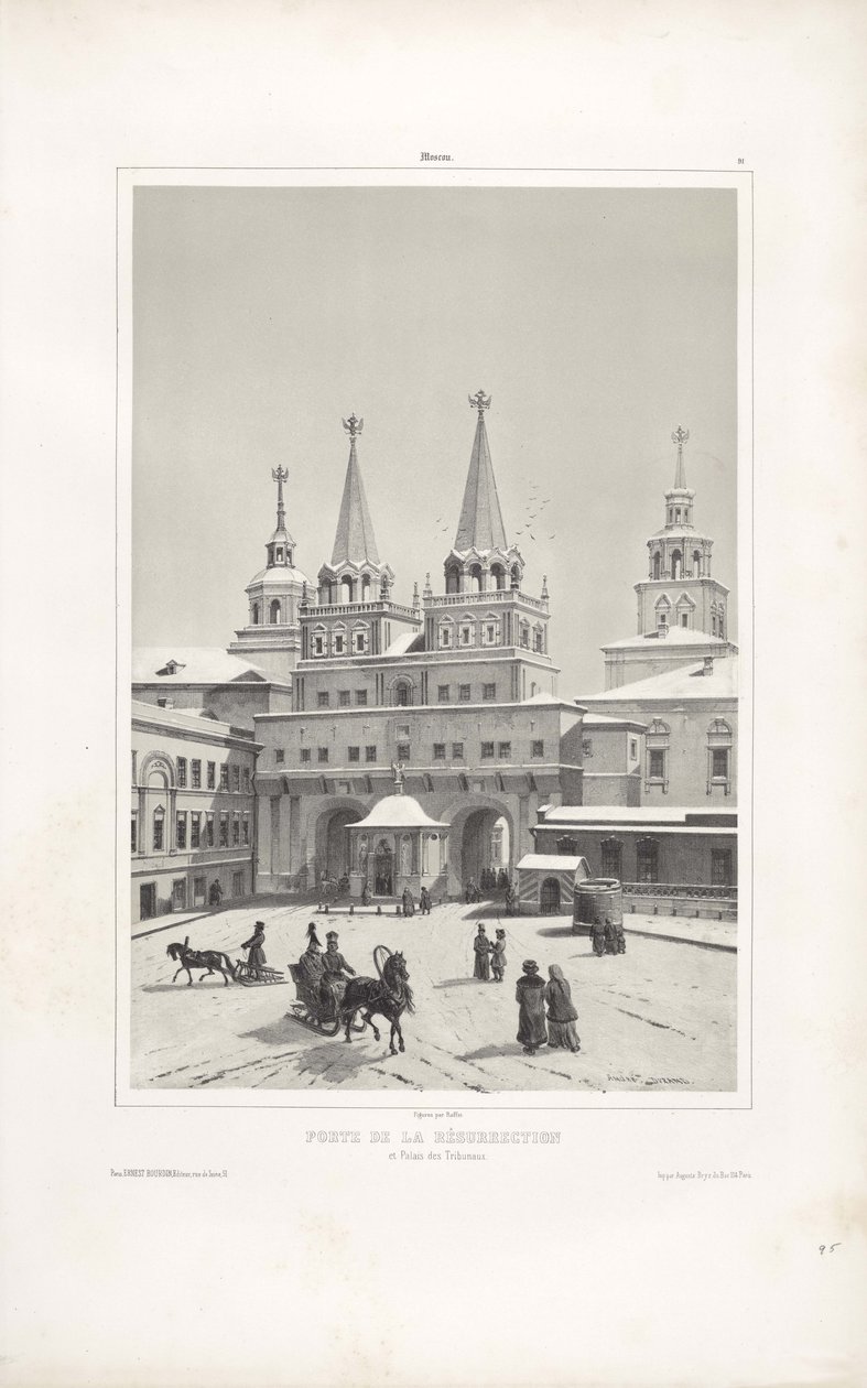 Uppståndelsesporten i Moskva, 1839 av Andre Durand