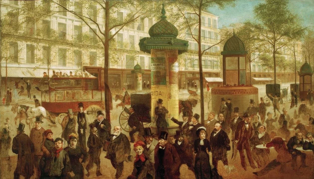 A.Gill, Le Boulevard Montmarte av Andre Gill