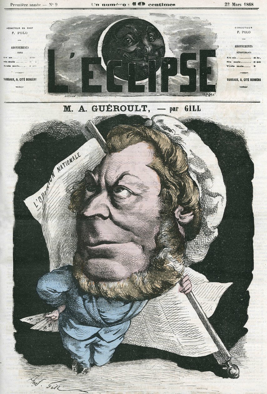 Adolphe Georges Gueroult (1810-1872), fransk journalist från Saint-Simonians. Omslag i "" L