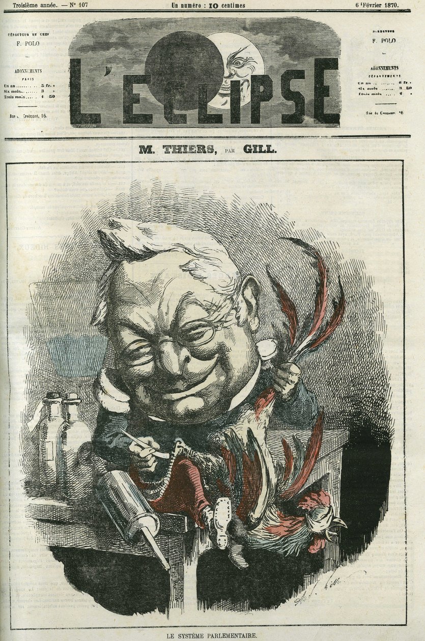 Adolphe Thiers (1797-1877), fransk historiker och politiker. Omslag i "" L