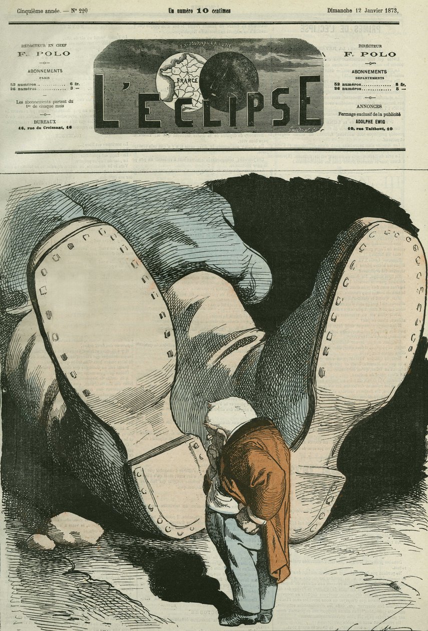 Adolphe Thiers (1797-1877), fransk statsman. Omslag i "" L