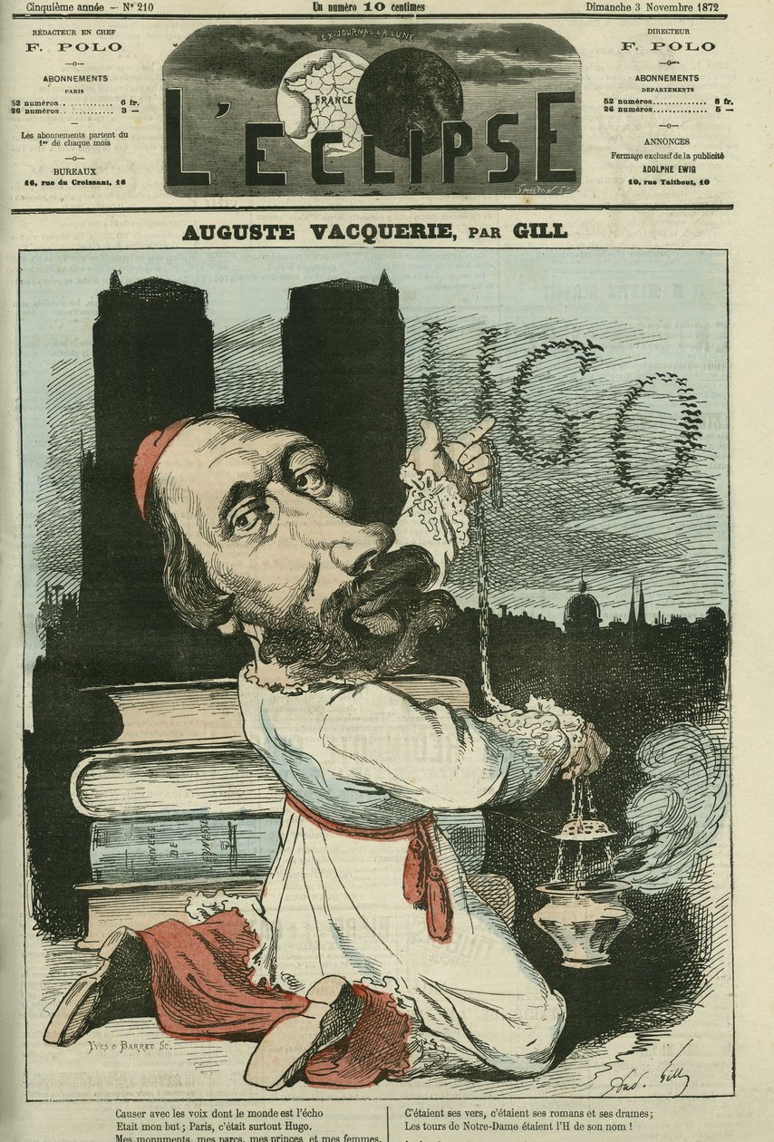 Auguste Vacquerie (1819-1895), fransk poet, dramatiker och journalist. Omslag i "" L