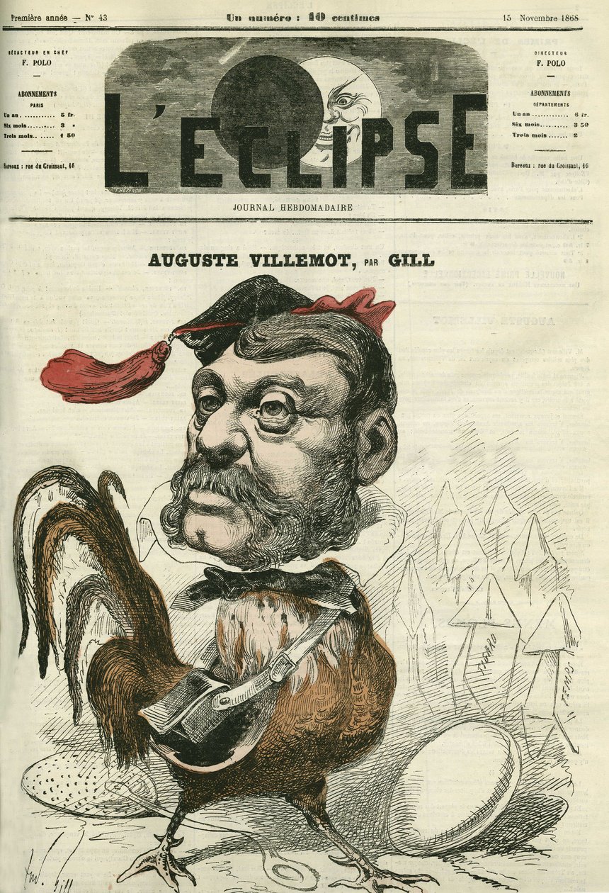 Auguste Villemot (1811-1871), fransk journalist. Omslag i "" L
