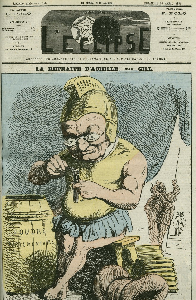Tecknad av Adolphe Thiers (1797-1877), fransk statsman. Omslag i "" L