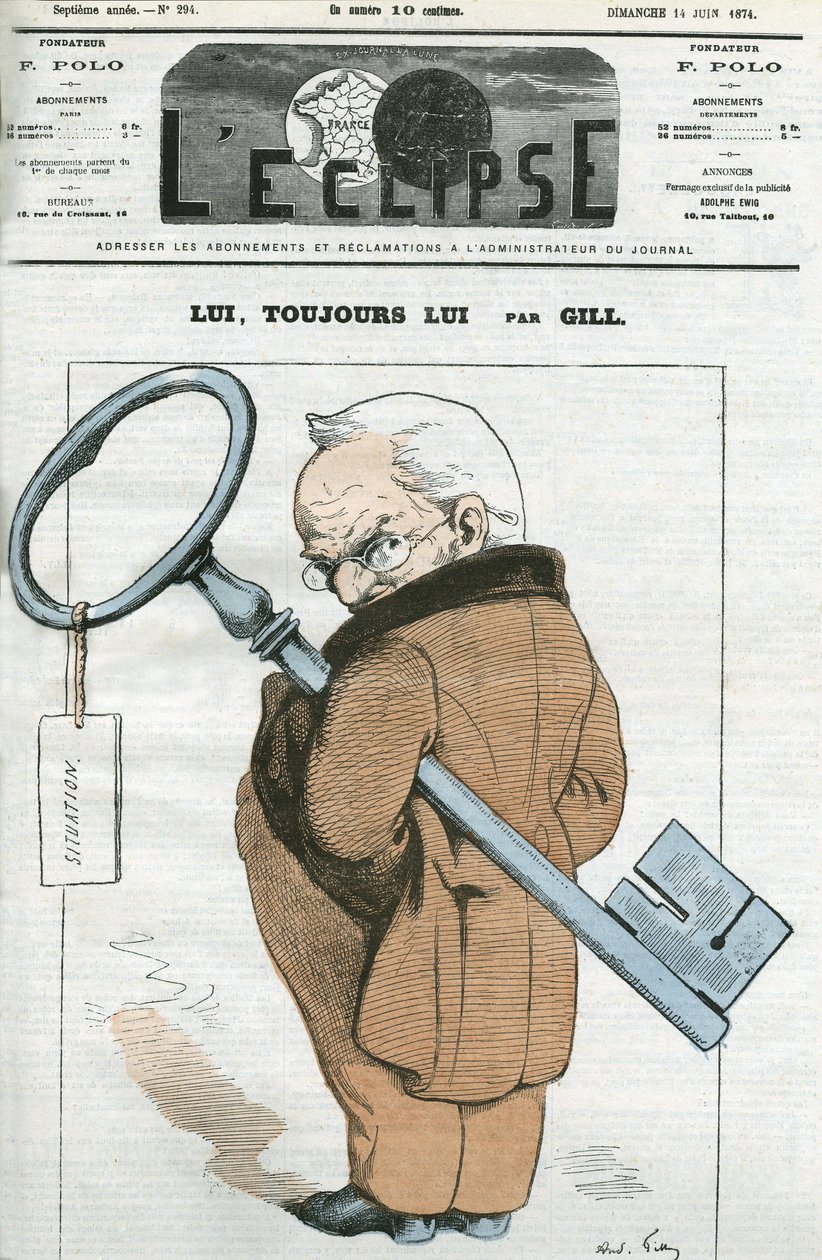 Tecknad av Adolphe Thiers (1797-1877), fransk statsman. Omslag i "" L