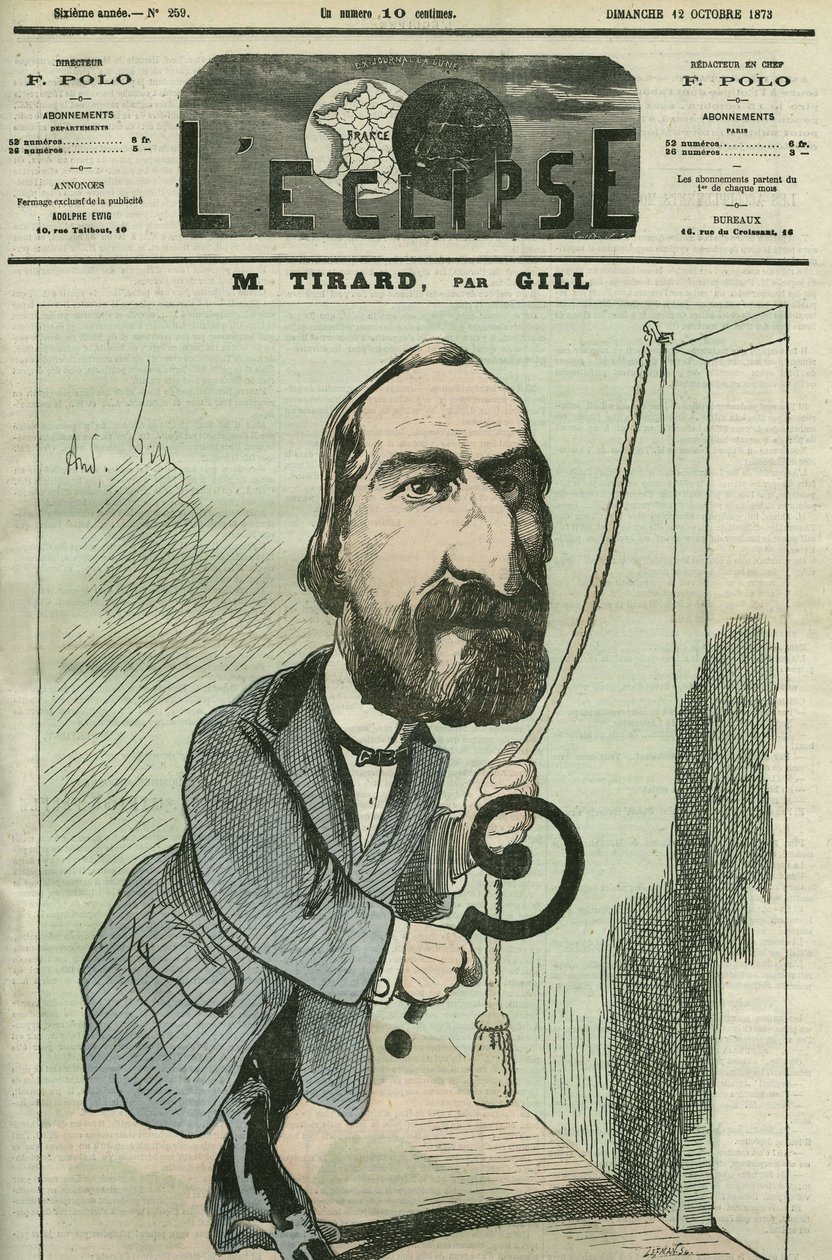Tecknad av Pierre Tirard (1827-1893), fransk politiker. Omslag i "" L