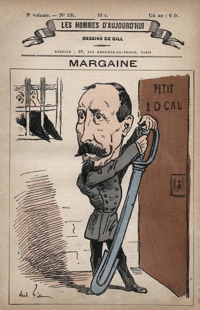 Tecknad film av Camille Henri Margaine 1829-1893 från 