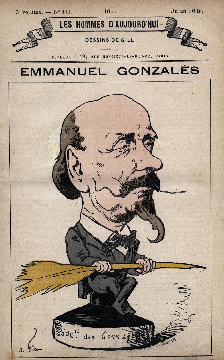 Tecknad film av Emmanuel Gonzales 1815-1887 från 