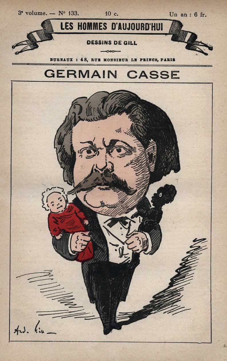 Tecknad film av Germain Casse (1837-1900) fransk politiker, från 