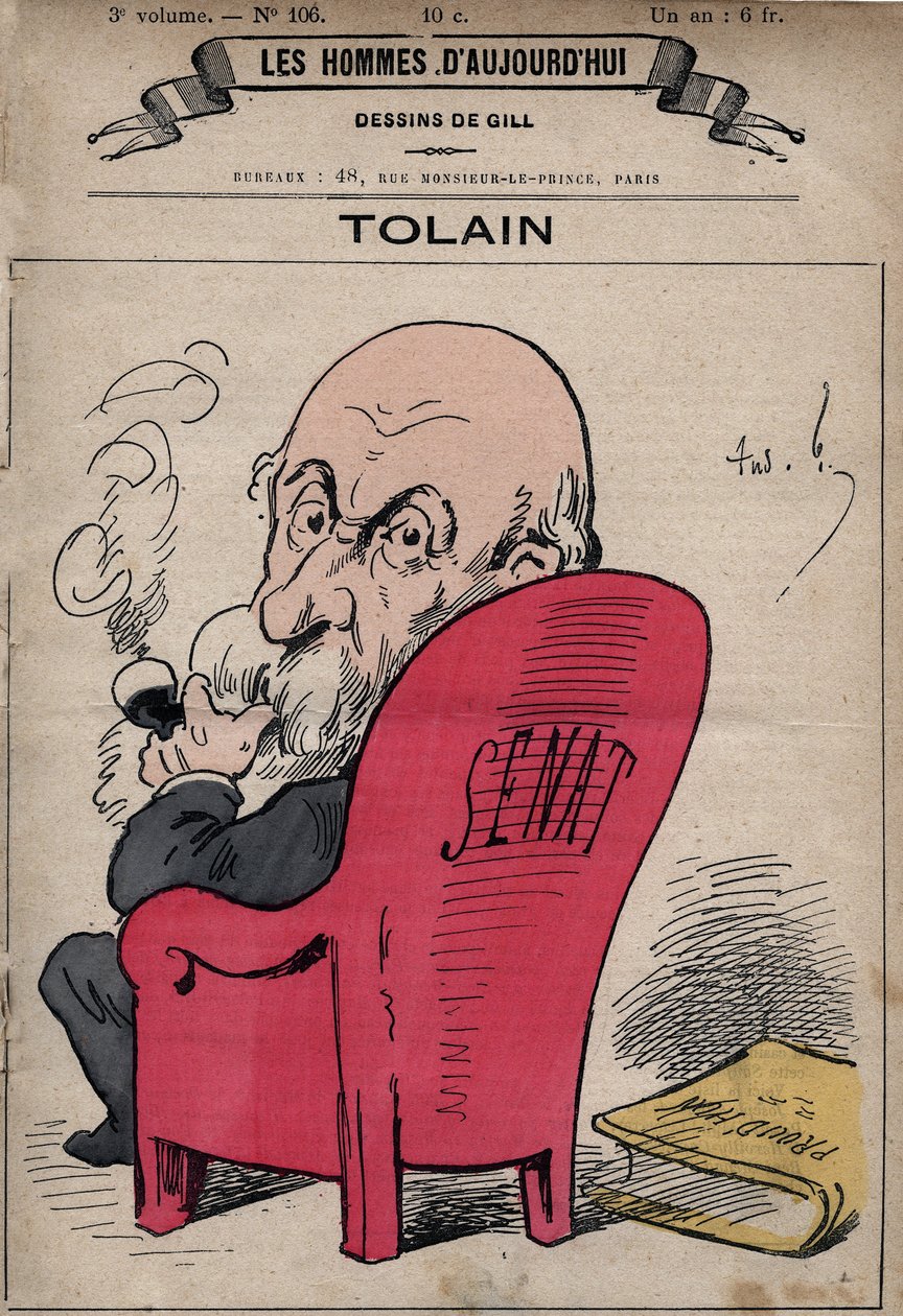 Tecknad serie av Henri Louis Tolain (1828-1897) fransk politiker, från "The Men of Today" ca. 1880 1880 av Henry Demare (1846-1888) av Andre Gill