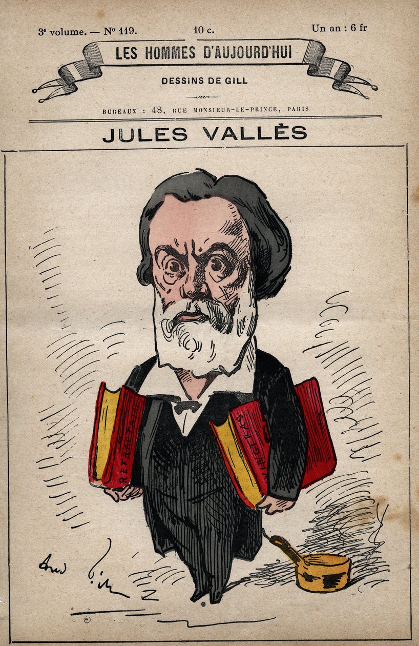 Tecknad film av Jules Valles (1832-1885) från "Les Hommes d