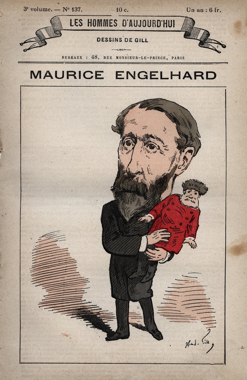 Tecknad film av Maurice Engelhardt 1819-1891 från 