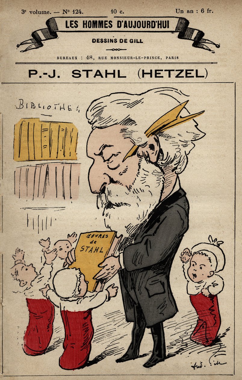 Tecknad film av Pierre Jules Hetzel från 