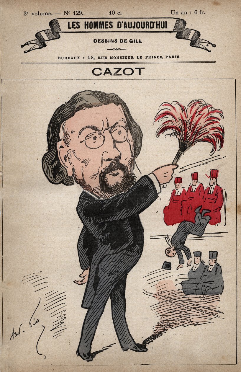 Tecknad film av Theodore Joseph Jules Cazot (1821-1912) fransk politiker, från 
