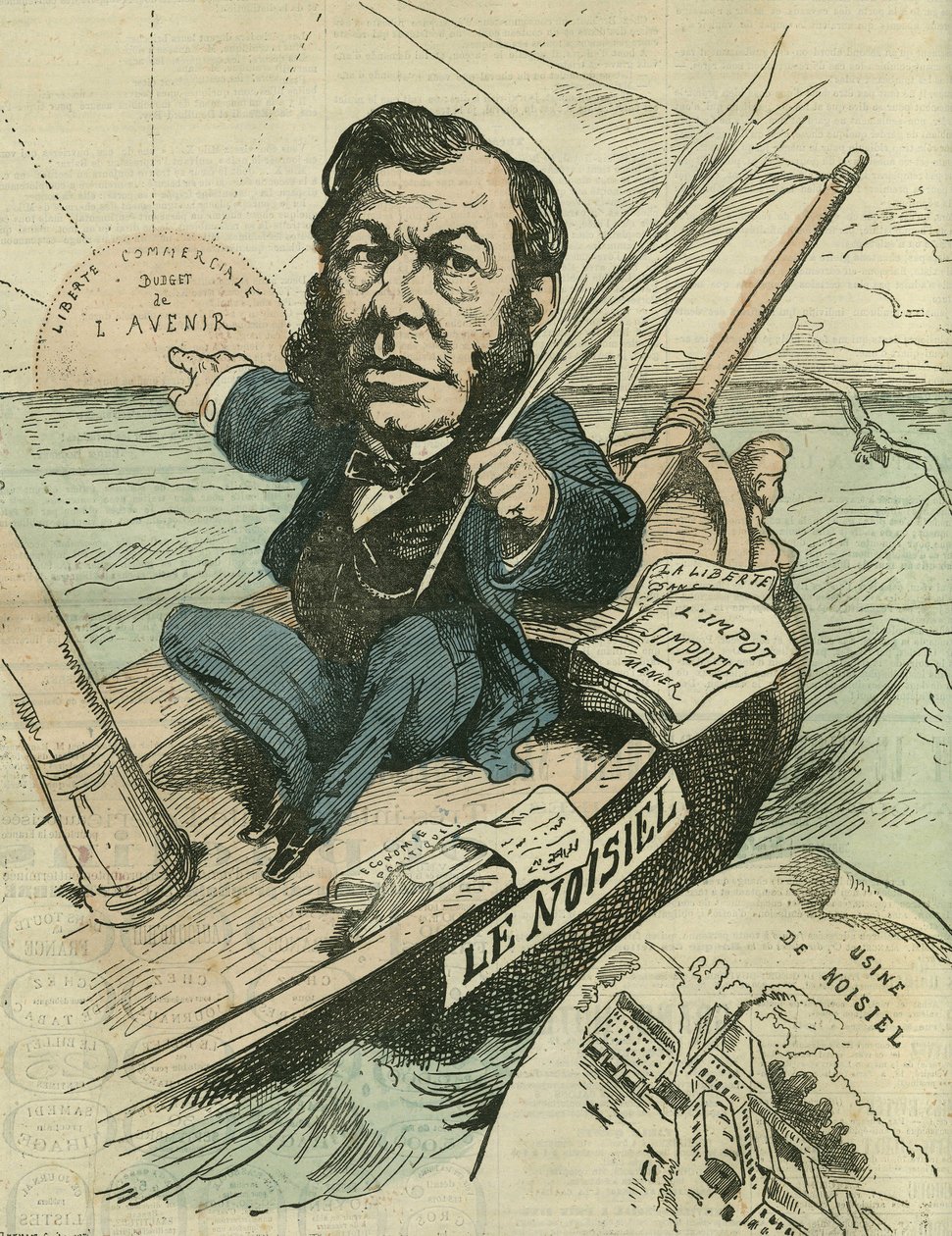 Emile-Justin Menier (1826-1881), industriell chokladmakare och deputerad republikan. i "L
