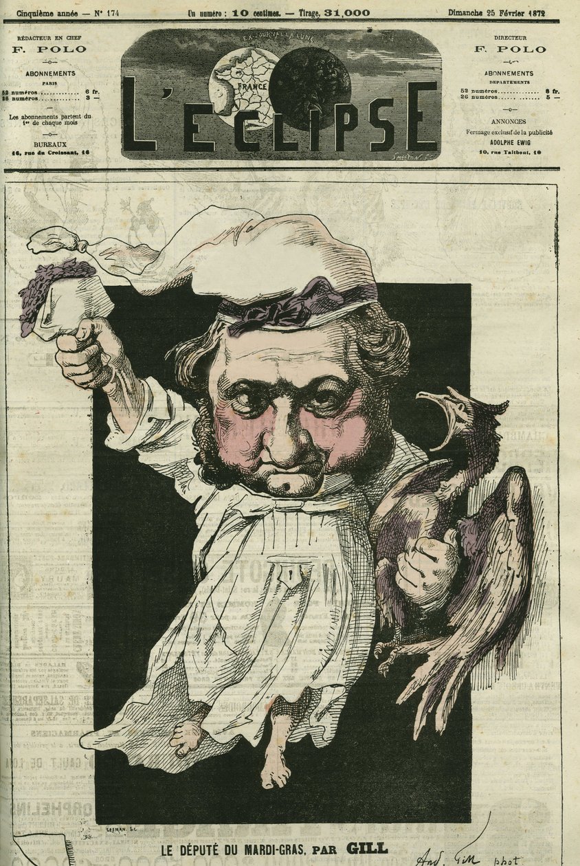 Eugene Rouher (1814-1884), fransk politiker, ledare för det bonapartistiska partiet. Omslag i "" L
