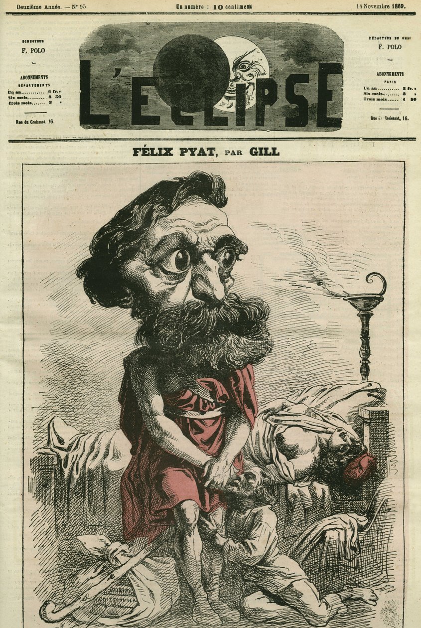 Felix Pyat (1810-1889), fransk advokat, brevman och politiker. Omslag i "" L