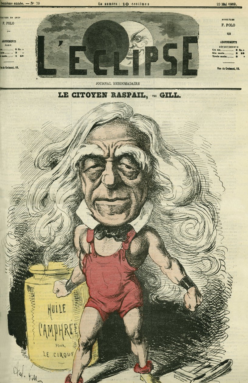 Francois-Vincent Raspail (1794-1878), kemist, läkare och fransk politiker. Omslag i "" L