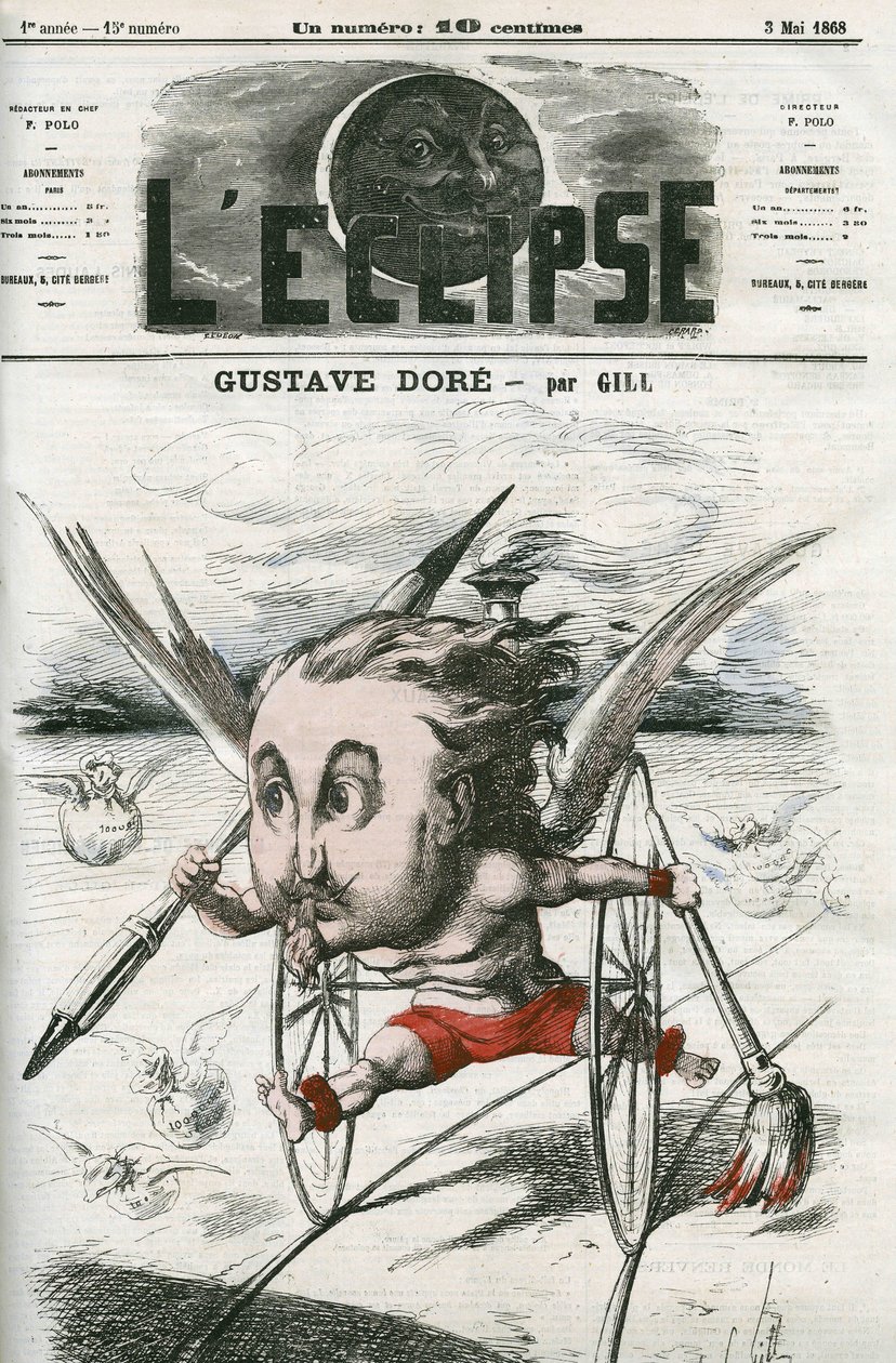 Gustave Dore (1832-1883), fransk målare, illustratör och serietecknare. Omslag i "" L