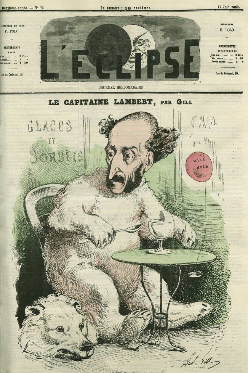 Gustave Lambert, fransk upptäcktsresande och vetenskapsman. Omslag i "" L