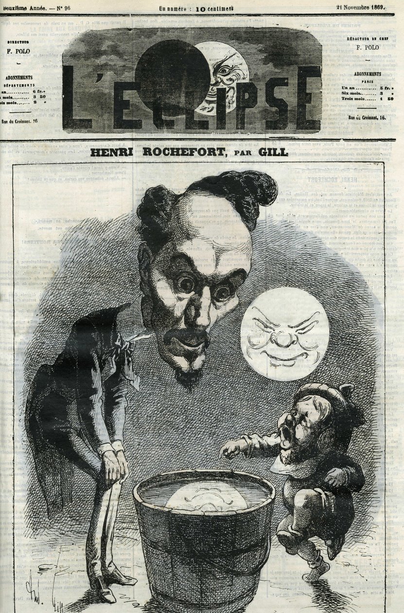Henri Rochefort (1831-1913), fransk journalist, författare och politiker. Omslag i "" L