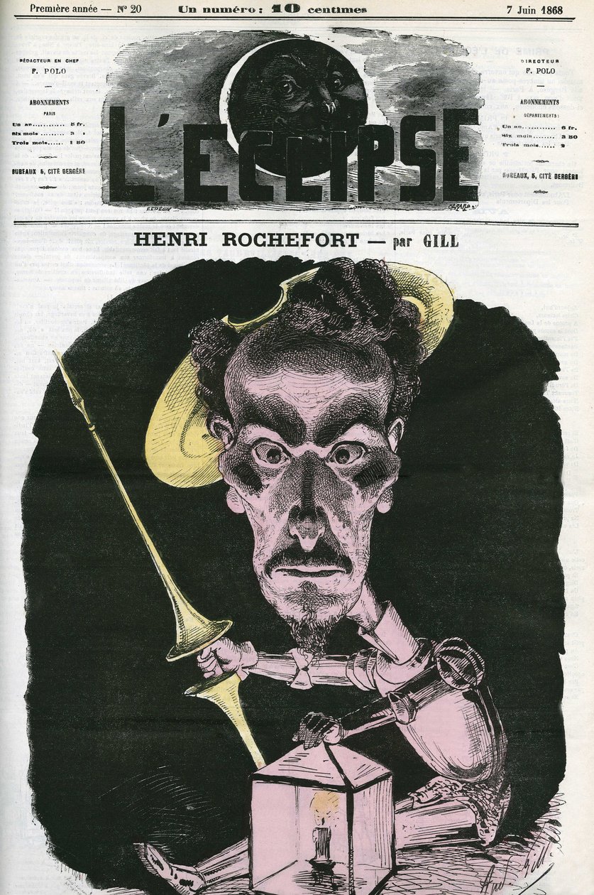 Henri Rochefort (1831-1913), fransk journalist, författare och politiker. Omslag i "" L