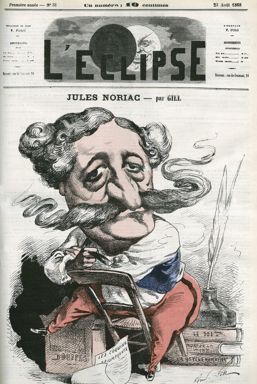 Jules Noriac (1827-1882), fransk författare, kritiker och journalist. Omslag i "" L