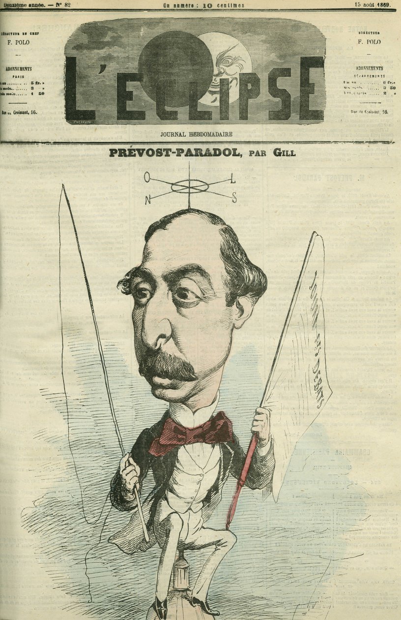 Lucien Anatole Prevost-Paradol (Prevost Paradol) (1829-1870), fransk litteraturkritiker. Omslag i "" L
