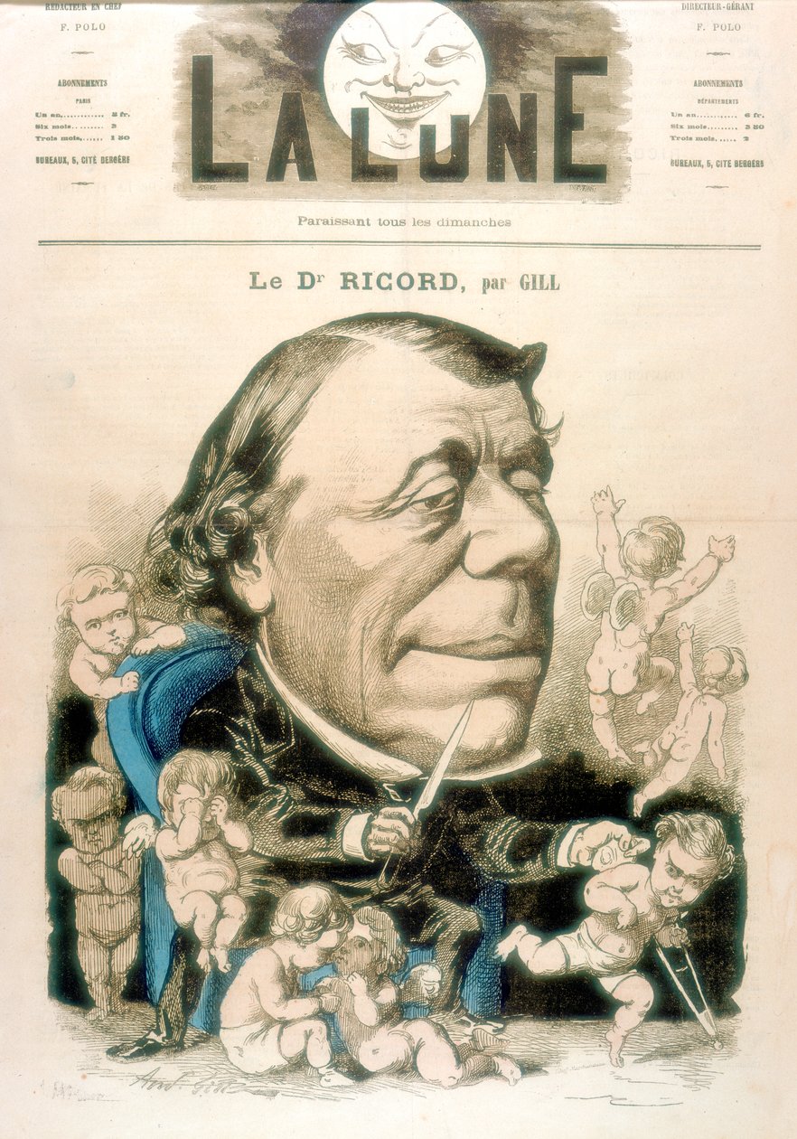 Philippe Ricord, fransk kirurg och venerolog, 1867 av Andre Gill