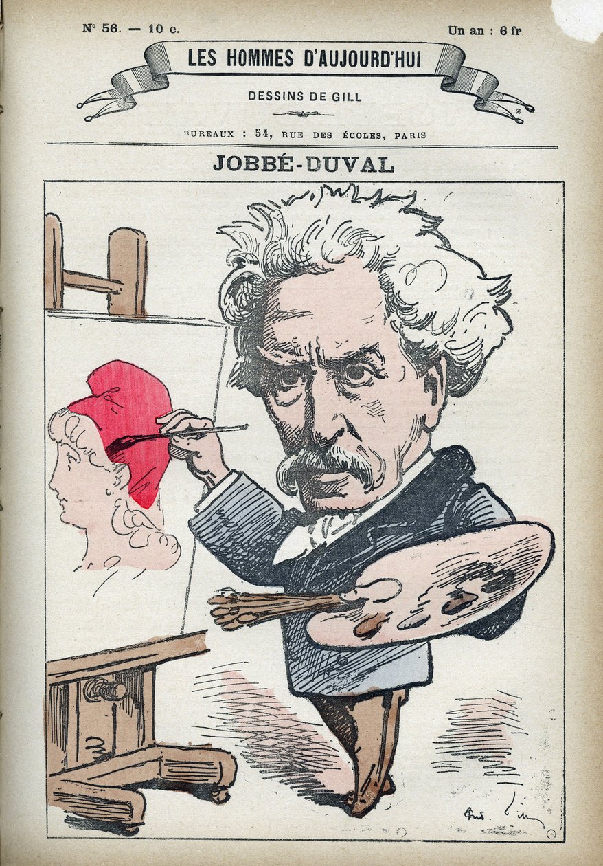Porträtt av Armand Felix Maris Jobbe-Duval Jobbe Duval (1821-1889), fransk målare och politiker. Tecknad av Gill, Paris. av Andre Gill