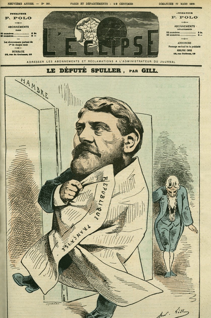 Porträtt av Eugene Spuller (1835-1896), fransk advokat, journalist, författare och politiker. Omslag i "" L