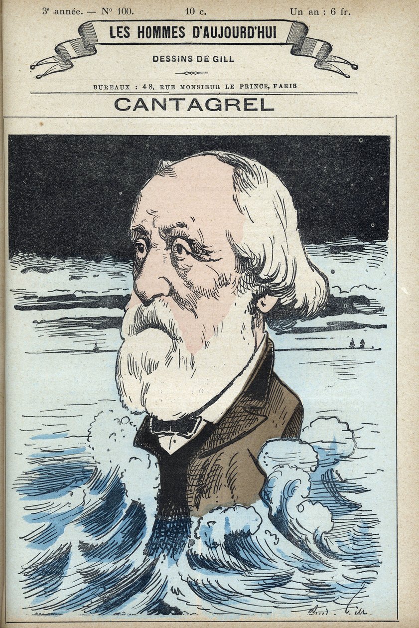 Porträtt av Felix Francois Jean Cantagrel (1810-1887), brevman, kommunalråd och deputerad i Paris. Tecknad av Gill, Paris. av Andre Gill