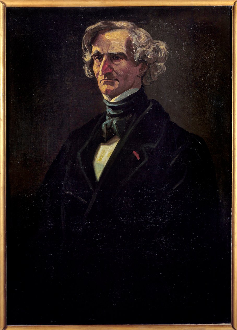 Porträtt av Hector Berlioz (1803-1869), fransk kompositör. Målning av Andre Gill (1840-1885) av Andre Gill