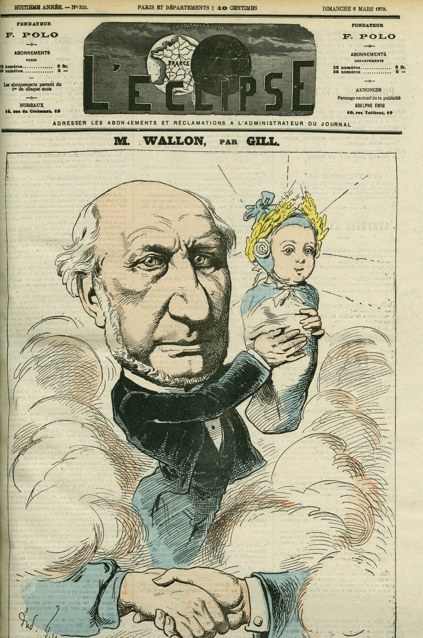 Porträtt av Henri Wallon (1812-1904), fransk historiker och politiker, som anses vara republikens fader. Omslag i "" L
