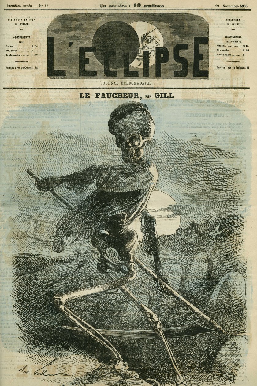 The Reaper, en representation av döden. Omslag i "" L